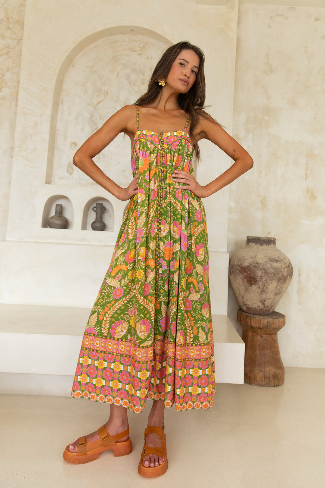 Estella Dress - Guava