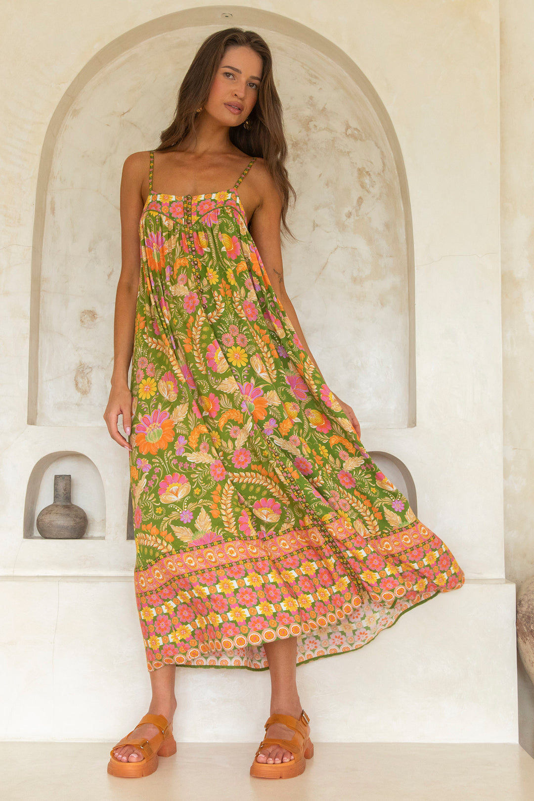 Estella Dress - Guava