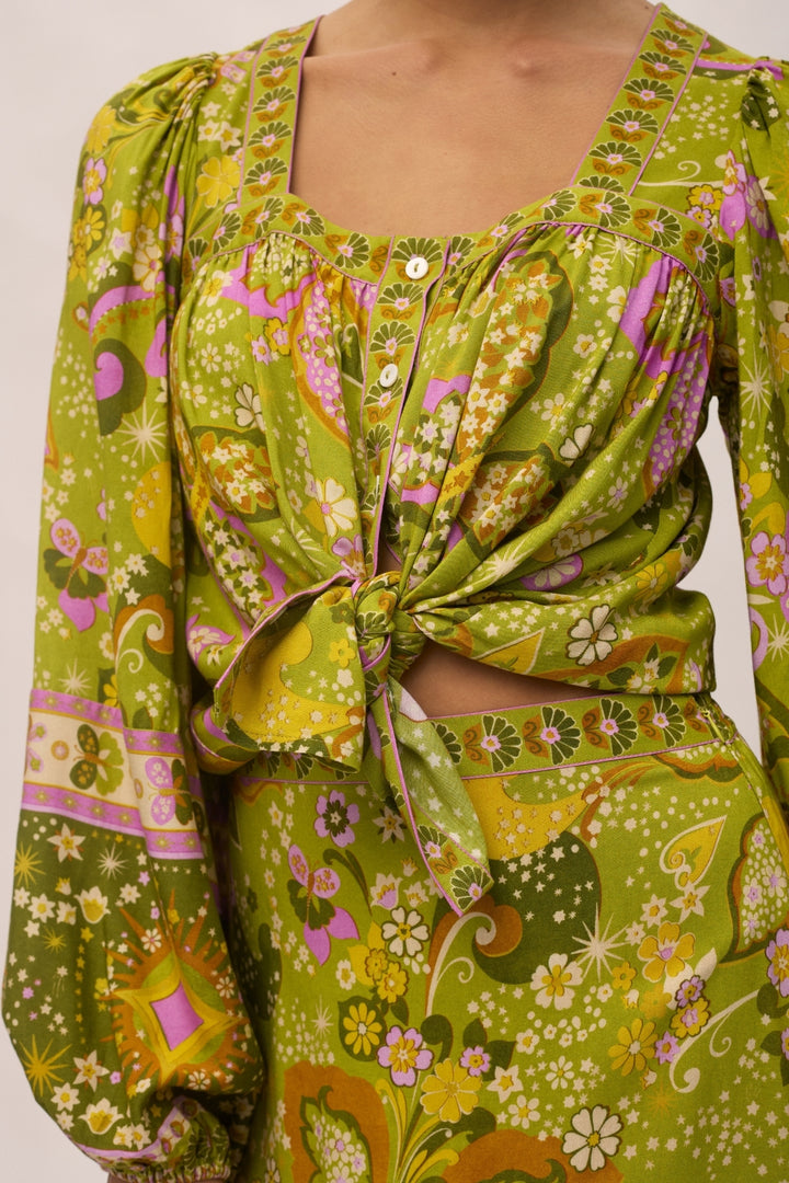 Rhiannon Blouse - Chartreuse