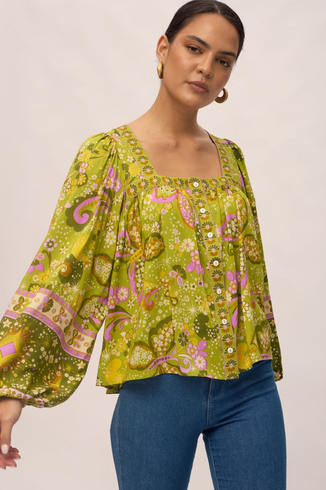 Rhiannon Blouse - Chartreuse