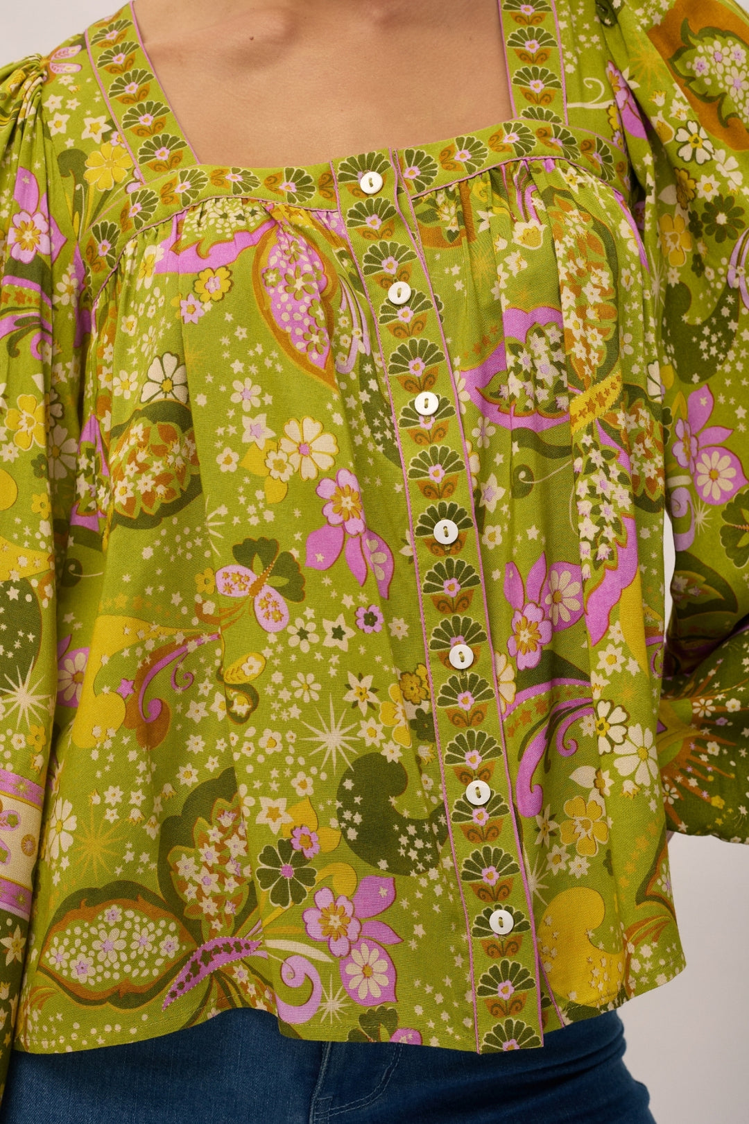 Rhiannon Blouse - Chartreuse
