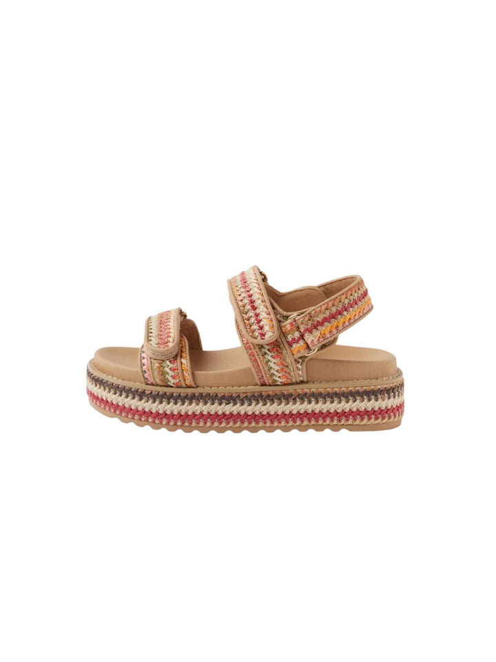 Bridgett Natural Multi Woven Leather Sandals