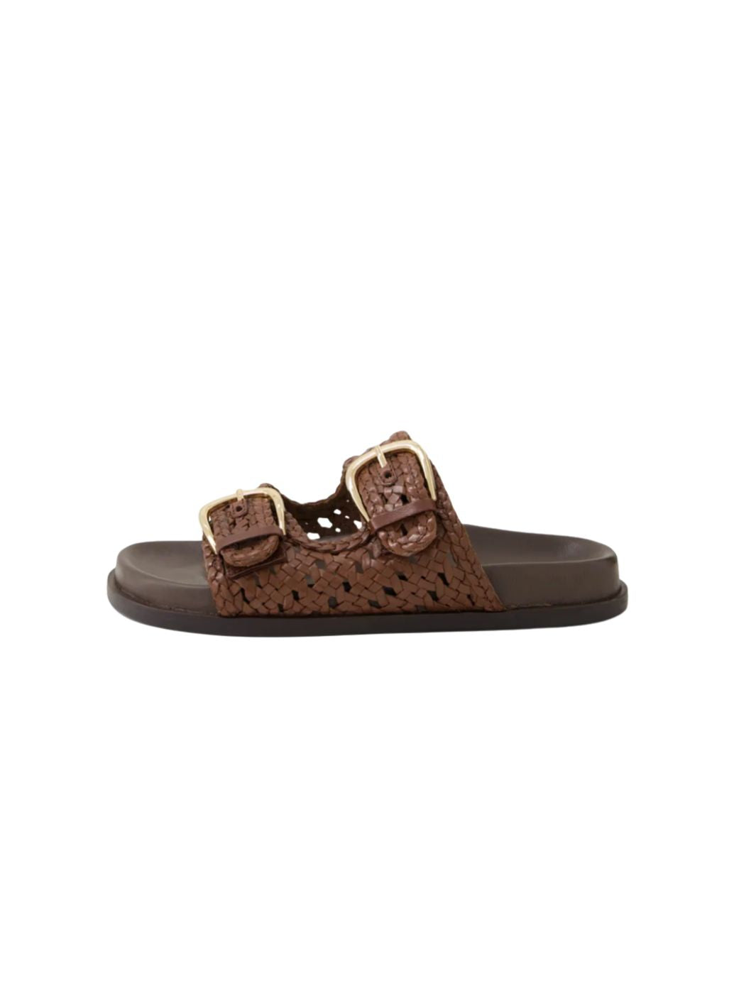 Britmi Choc Leather Slides