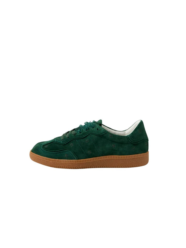 Deelara Green Suede Sneakers