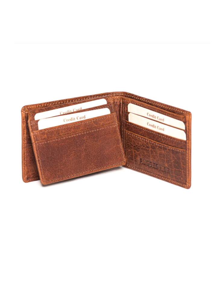 'Jaipur' Men's Leather Wallet - Brandy
