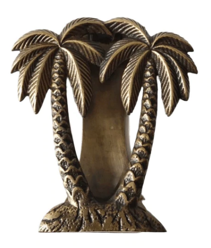 Double Palm Tree Brass Door Knocker